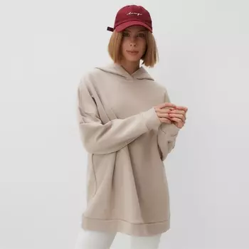 Худи женское MINAKU: Casual Collection цвет бежевый, размер 42-44
