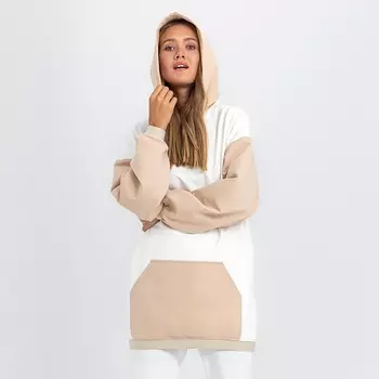 Худи женское MINAKU: Casual Collection цвет бежевый/экрю, р-р 46