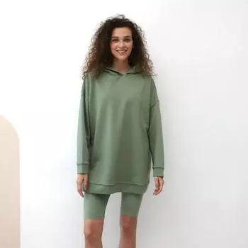 Худи женское MINAKU: Casual Collection цвет оливковый, р-р 42-44