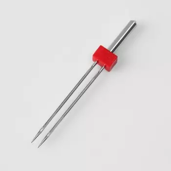 Иглы для бытовых швейных машин, двойные, 2 шт, №70/2