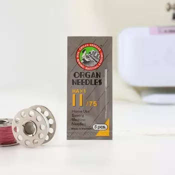 Иглы для бытовых швейных машин, универсальные, 5 шт, №75