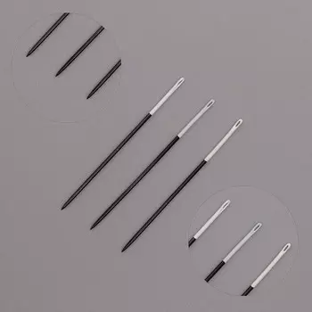 Иглы ручные BLACK Sharps, №5, белое ушко, 16 шт