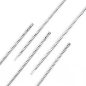 Иглы швейные, d = 0,83 мм, 3,6 - 4,2 см, самовдеваемые, 12 шт