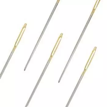 Иглы швейные, d = 1,05 мм, с золотым ушком, 6 шт, HN-32 300Т1