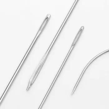 Иглы швейные, 3.7-7.5 см, d=0.3-1.2 мм, 27 шт., с нитевдевателем