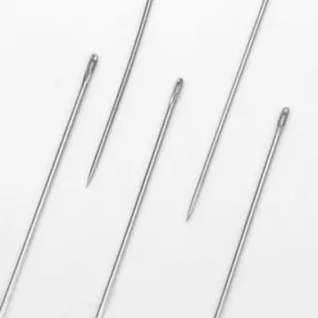 Иглы швейные, 61 шт, с нитевдевателем