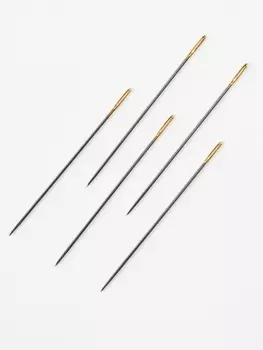 Иглы швейные с золотым ушком TEIRA, набор 16 шт., d=0.8 мм, 3.9 см