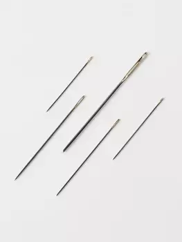 Иглы швейные штопальные TEIRA, для гобелена, набор 12 шт., d=0.7-1.4, 3.6-9 см