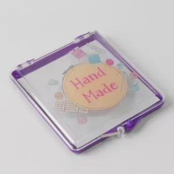 Игольница магнитная Hand made, с иглами, 78 см, фиолетовая