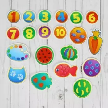 Игра на липучках, конструктор «Изучаем счёт», Весёлые липучки