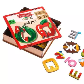 Пазлы детские деревянные «Азбука» Far far land Wood