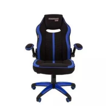 Игровое кресло "Chairman game" 19 ткань черный/синий