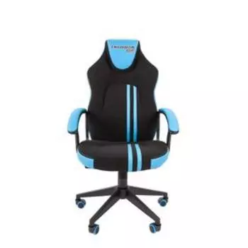 Игровое кресло "Chairman game" 26 черный/голубой