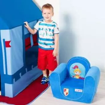 Игровое кресло «Рыцарь», цвет голубой