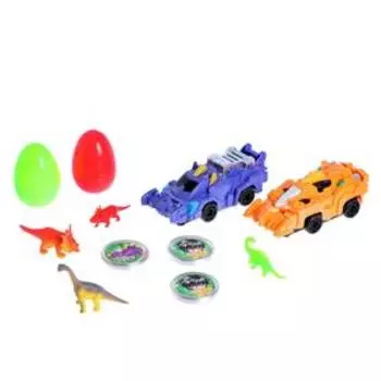Игровой набор «Авто динозавры», 2 штуки, цвета МИКС