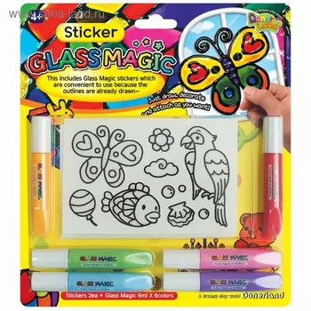 Игровой набор для рисования витражей Glass Magic «Наклейки»