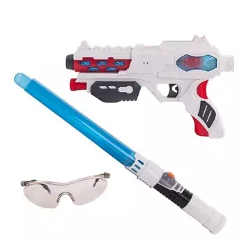 Игровой набор Fun Red, бластер, очки, меч, звуковые и световые эффекты