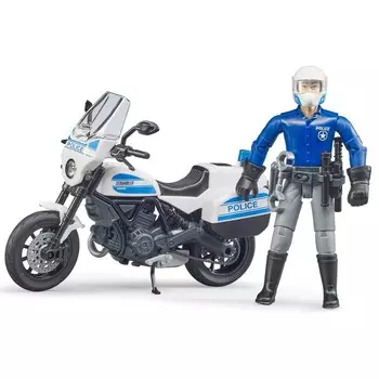Игровой набор Мотоцикл Scrambler Ducati с фигуркой полицейского