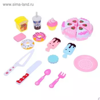 Игровой набор продуктов «Тортик», с посудой