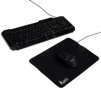 Игровой набор Smartbuy Rush Thunderstorm 3 в 1, клавиатура+мышь+ковер, проводной, 2400 dpi