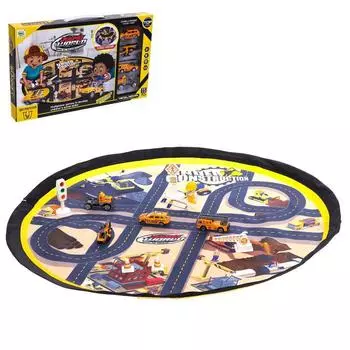 Игровой набор «Стройка» с металлическими машинками и ковриком-сумкой