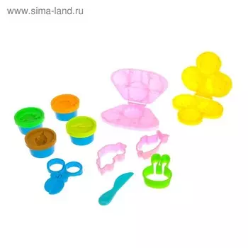 Игровой набор «Я кондитер», масса для лепки 4 цвета, в пакете