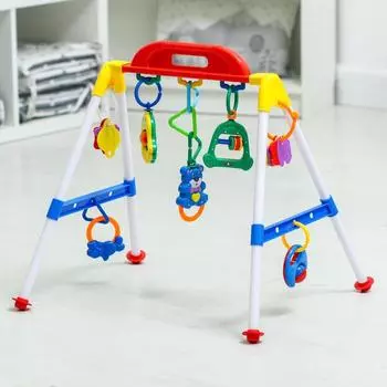 Игровой развивающий центр «Звонкий мишка», с погремушками, свет.