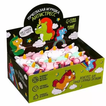Игрушка-антистресс «Пучеглазый единорог», в шоубоксе