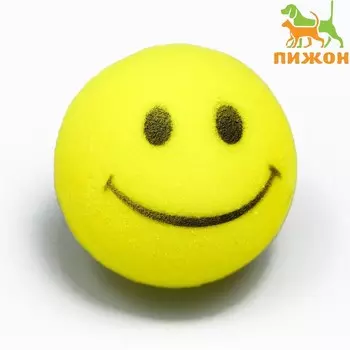 Игрушка бархатная с пищалкой «Улыбка», 4 см, жёлтая