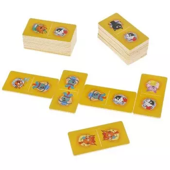 Игрушка деревянная «Домино. Любимые герои. Три Кота»