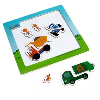 Игрушка деревянная «Синий трактор» доска магнитная, 15 15 см