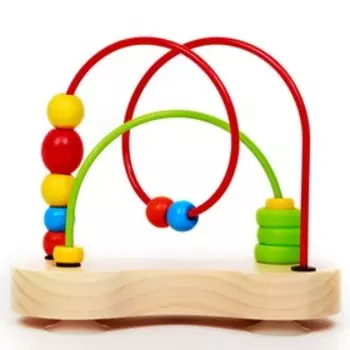 Игрушка «Детский деревянный лабиринт: Цветные шарики»