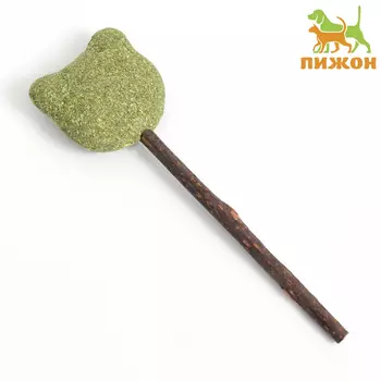 Игрушка для кошек из кошачьей мяты «Киса» на палочке из мататаби, 13 см