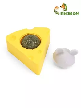 Игрушка для кошек из кошачьей мяты «Сыр» на основании, 54 см