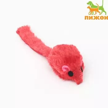 Игрушка для кошек «Мышь малая» цветная, 5 см, красная