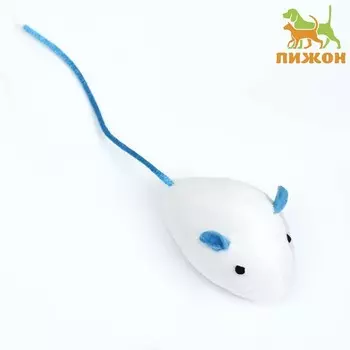 Игрушка для кошек "Мышь с кошачьей мятой", 5 см, белая