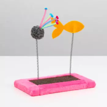 Игрушка для кошек с дразнилками "Морские обитатели", 25 х 14 х 25 см, микс цветов