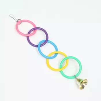 Игрушка для птиц «Разноцветные кольца» 5 шт.