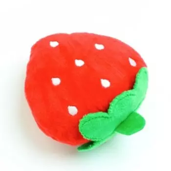 Игрушка для собак "Ягода-клубника", 10 х 10 х 4 см, красная
