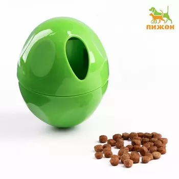 Игрушка для сухого корма "Яйцо", 6,7 см, зелёная