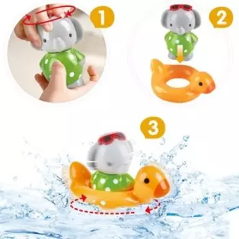 Игрушка для ванны «Слоник», заводная, плавающая