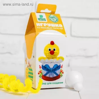 Игрушка из меховых палочек «Цыплёнок»
