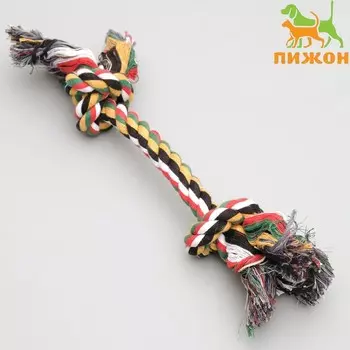 Игрушка канатная «2 узла» большая, 100 г, микс цветов