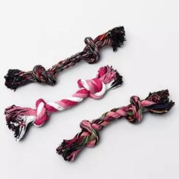 Игрушка канатная «2 узла» малая, 20 г, до 20 см, микс цветов