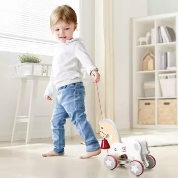 Игрушка каталка для малышей Hape «Зверики», «Пони», на веревочке