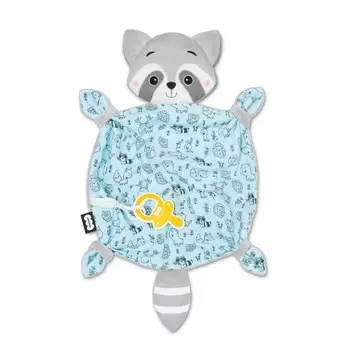 Комфортер - игрушка для сна новорожденных , Мякиши «Енотик», с держателем для соски, серый