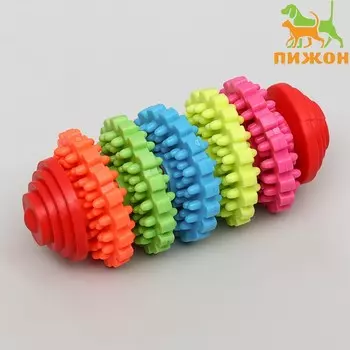 Игрушка литая «Шестеренки» (5 вращающихся колец), TPR, 10 см, микс цветов