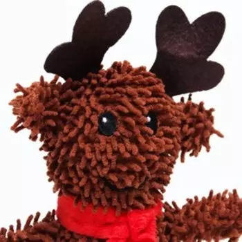 Игрушка мягкая для собак «Олень» с пищалкой, 2618 см