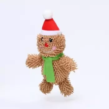 Игрушка мягкая для собак «Снеговик» с пищалкой, 2615 см