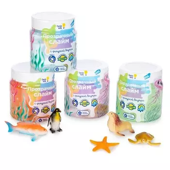 Игрушка «Мялка-жмялка», прозрачная с фигуркой МИКС